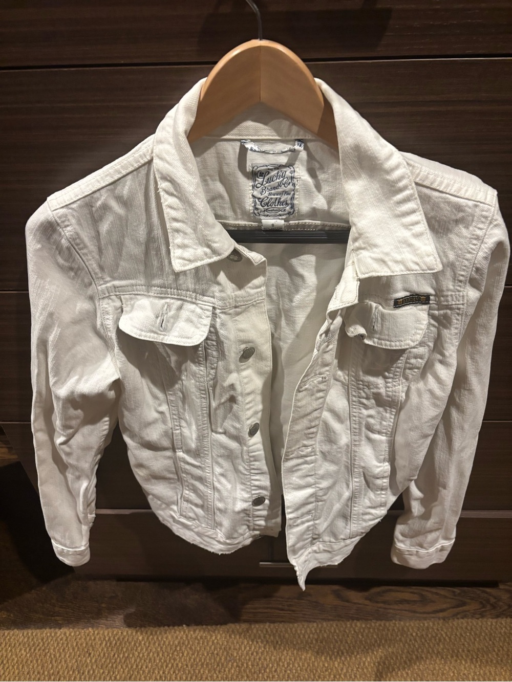 Lucky Brand White Denim Jean Jacket